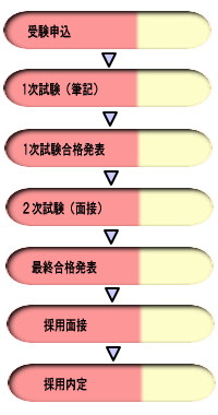 地方公務員試験採用の流れ図